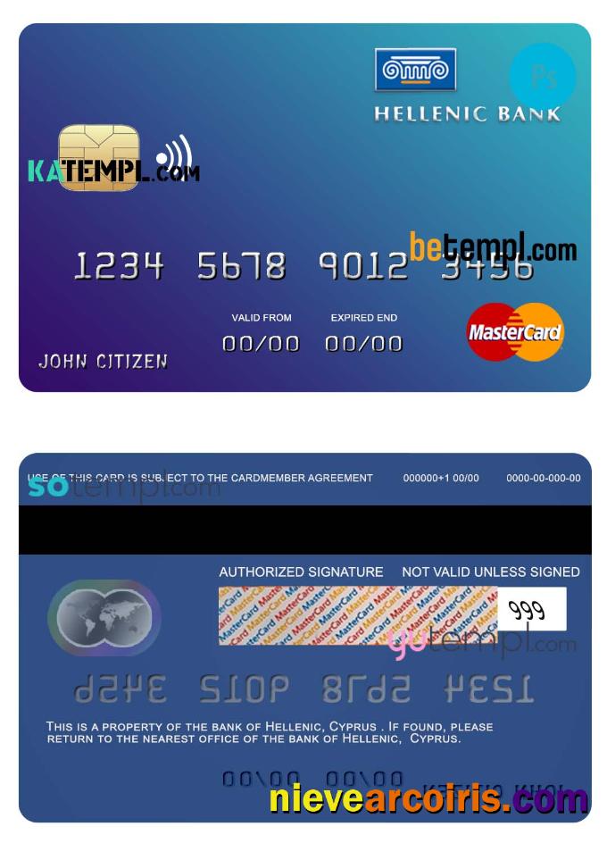 Cyprus Hellenic bank mastercard credit card